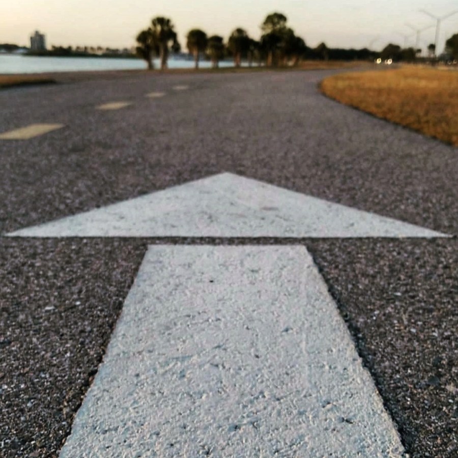 Arrow on the sidewalk
