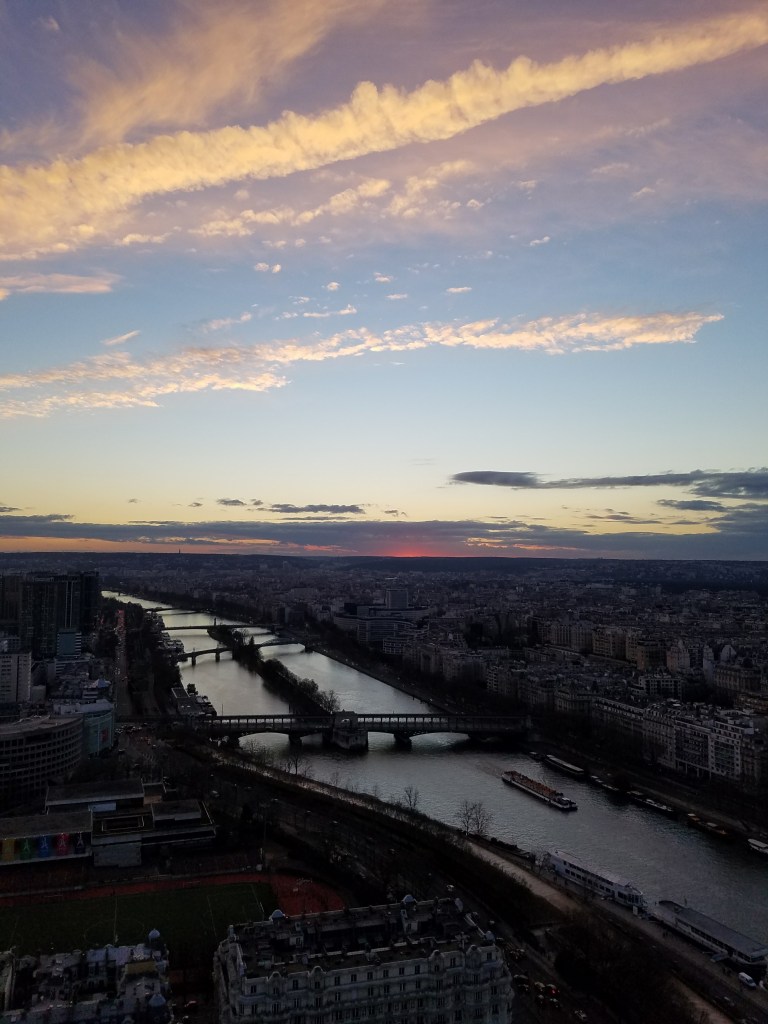 View of the Seine River from the Eiffel Tower in Paris