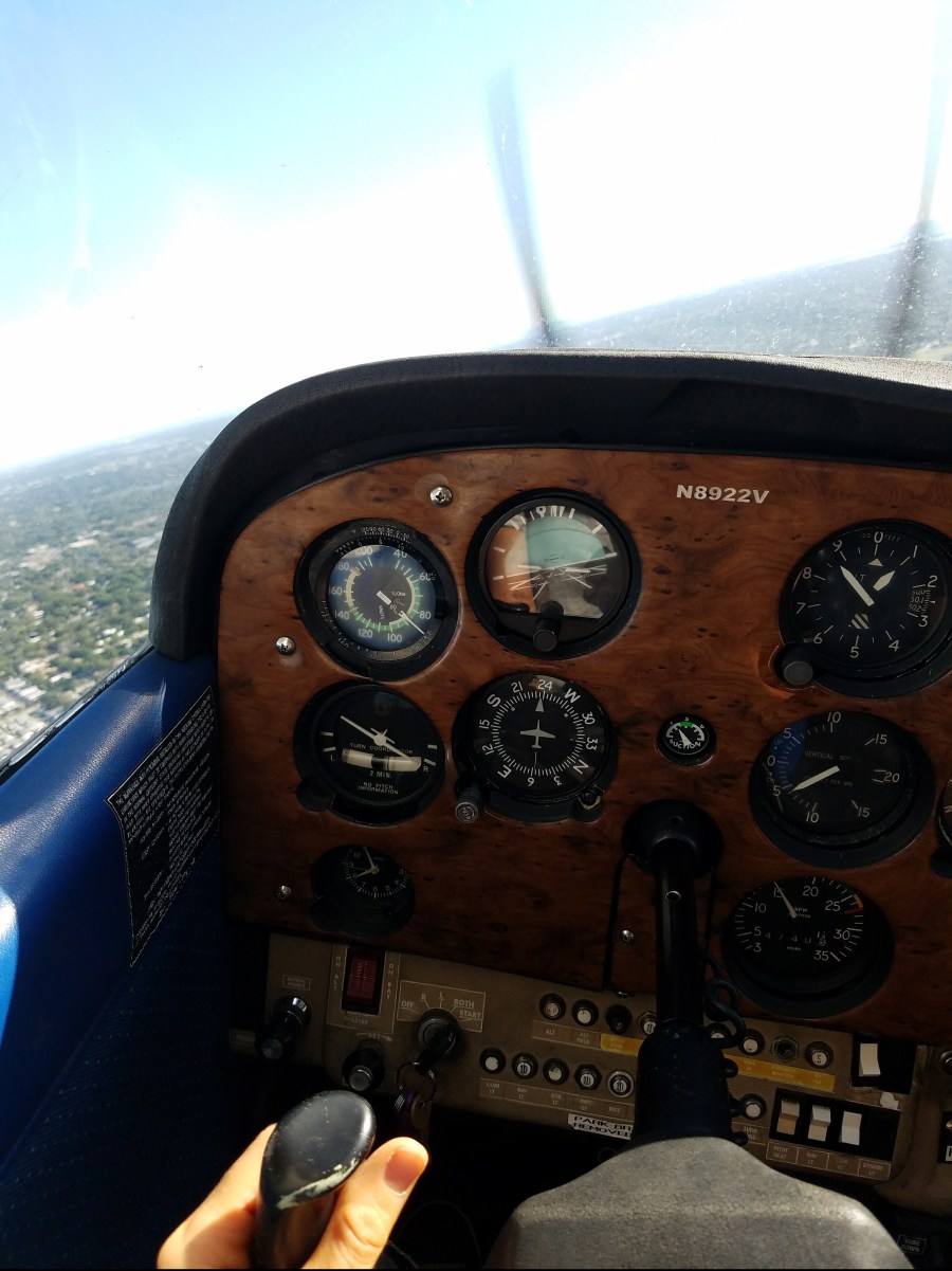 Console of a Cessna plane