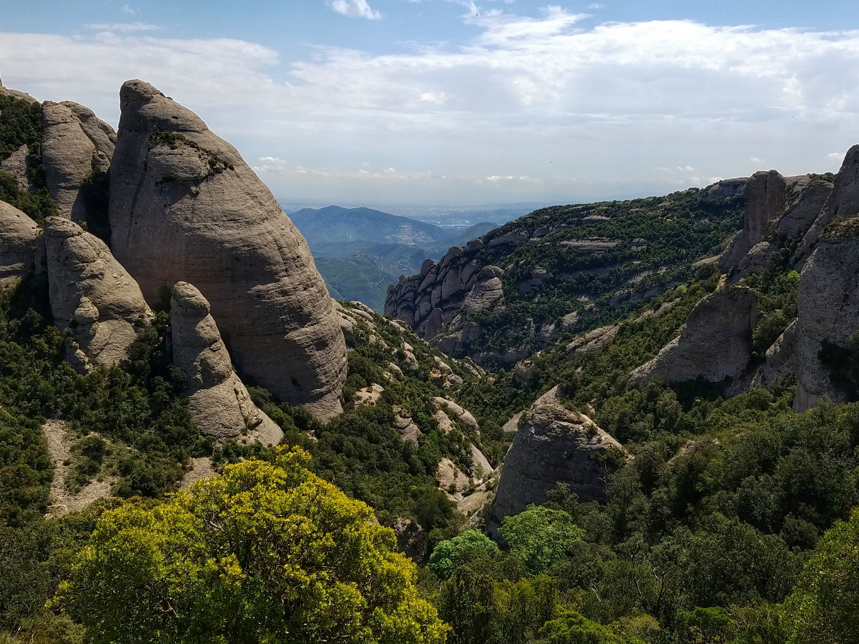 Views from Sant Jeroni hike in Montserrat Spain