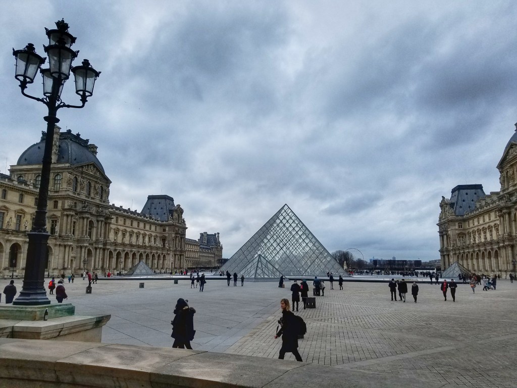 The Louvre pyramid in Paris