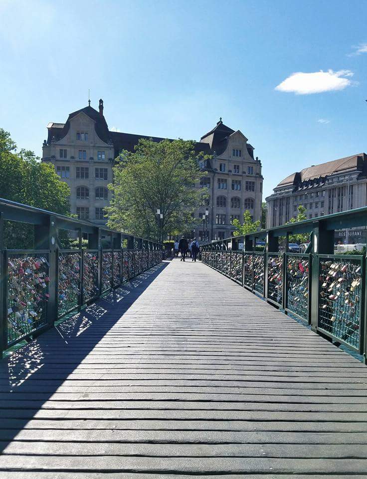 Love locks bridge in Zurich Switzerland