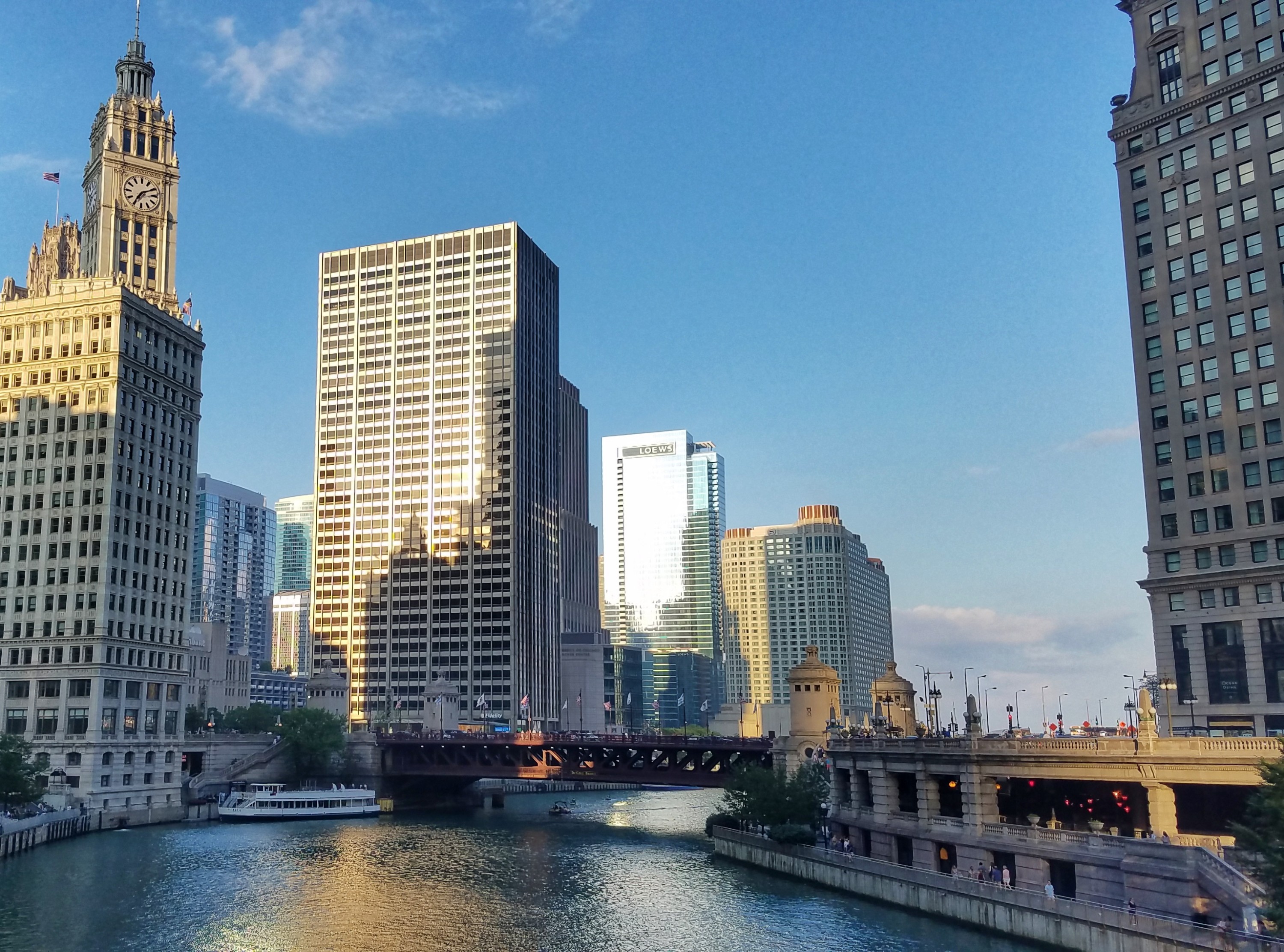 Downtown Chicago and river