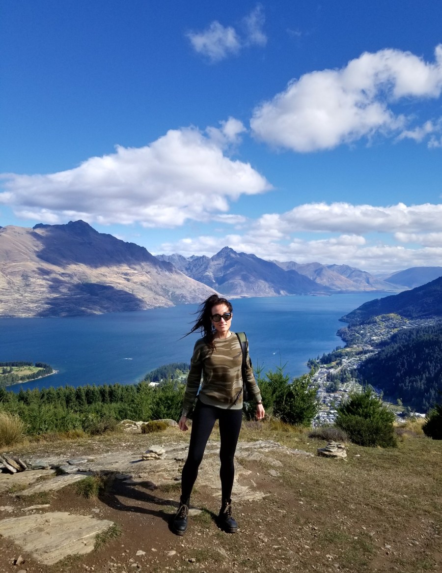 Woman hiking in New Zealand