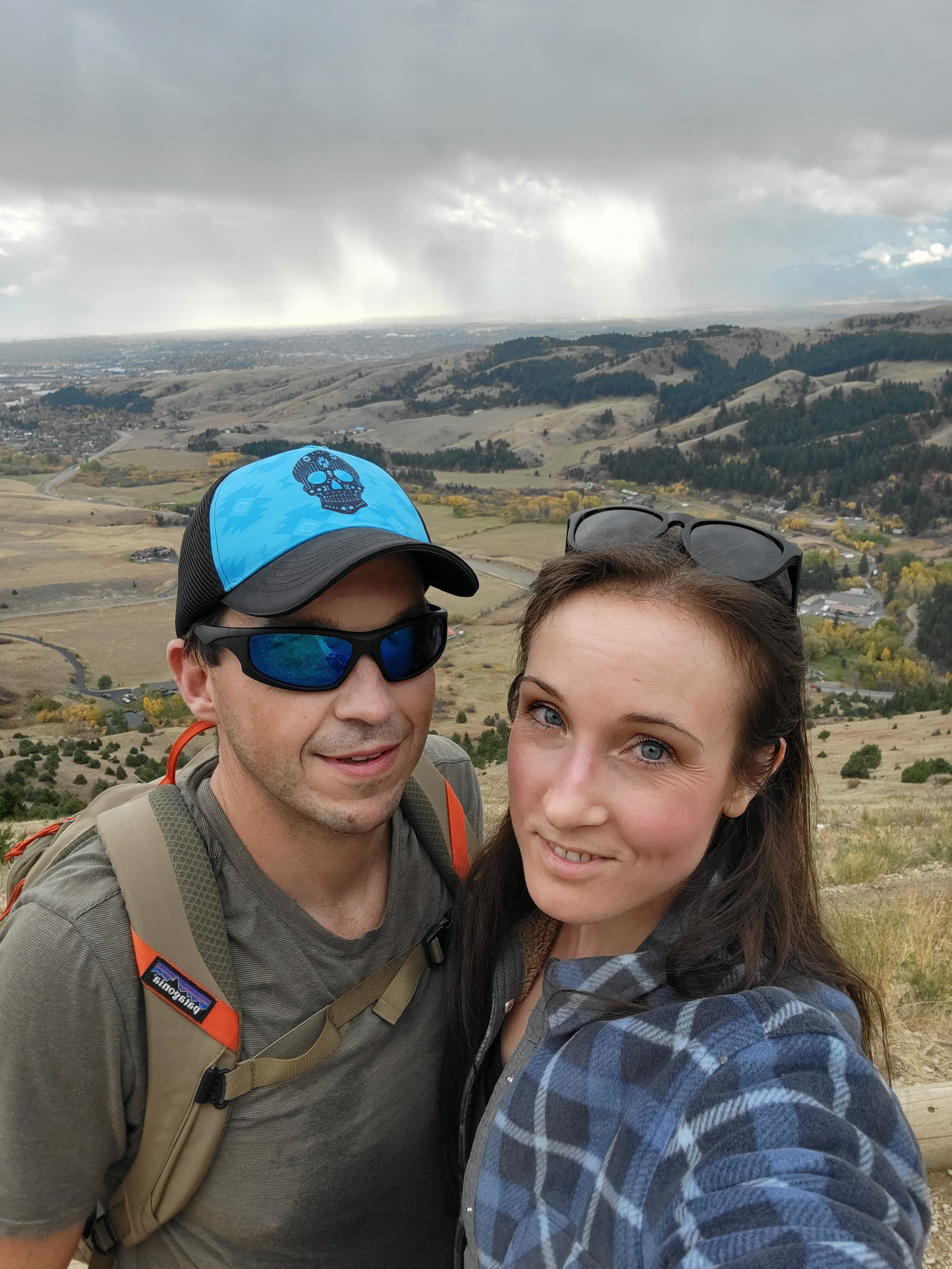 College M Trail hike Bozeman Montana couple hiking