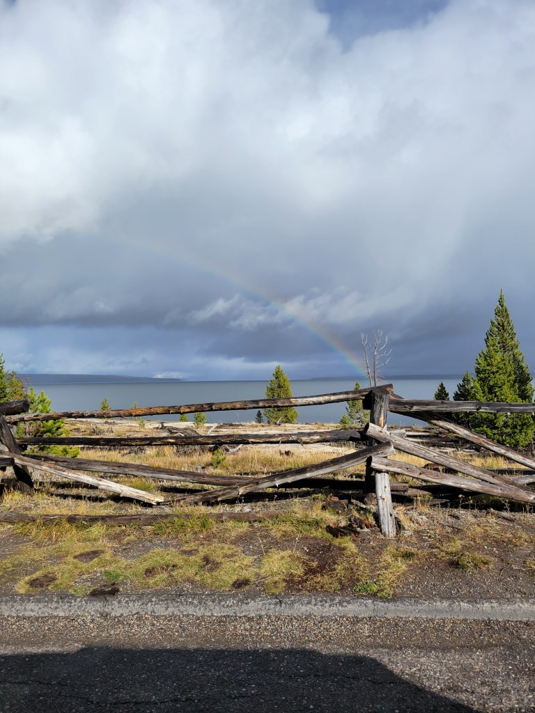 Yellowstone Lake National Park rainbow