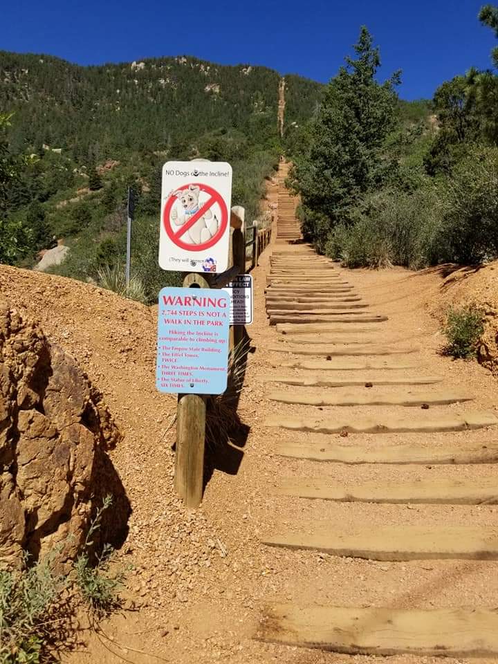 Manitou Incline stairs hike in Colorado Springs, Colorado