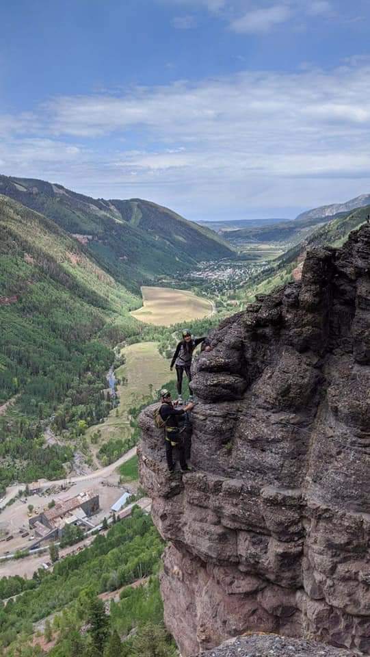 Via ferrata Telluride canyon Colorado 