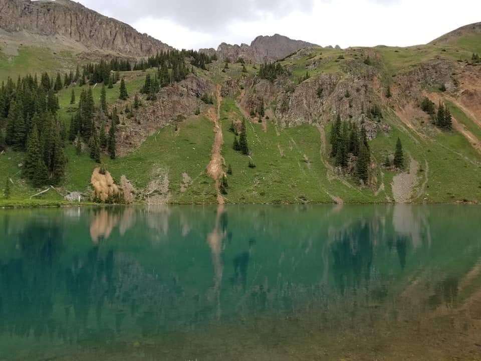 Mountain lake reflection 