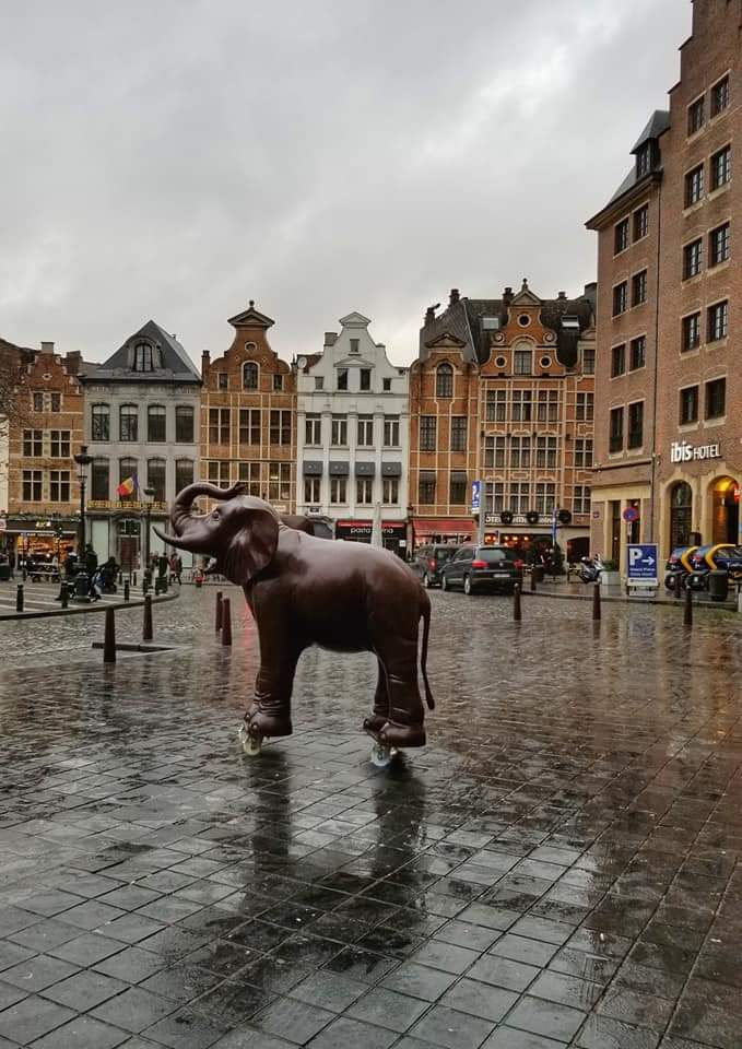 Elephant statue in Brussels Belgium 