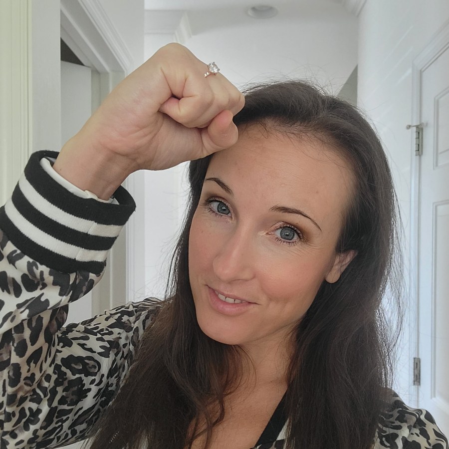 Woman with fist in the air