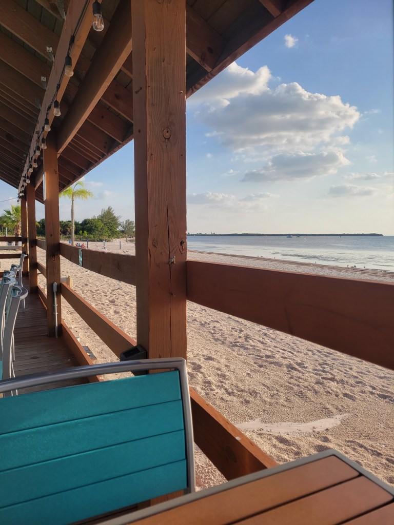 Bahia Beach in Ruskin Florida from the deck of Sunset Bar & Grill
