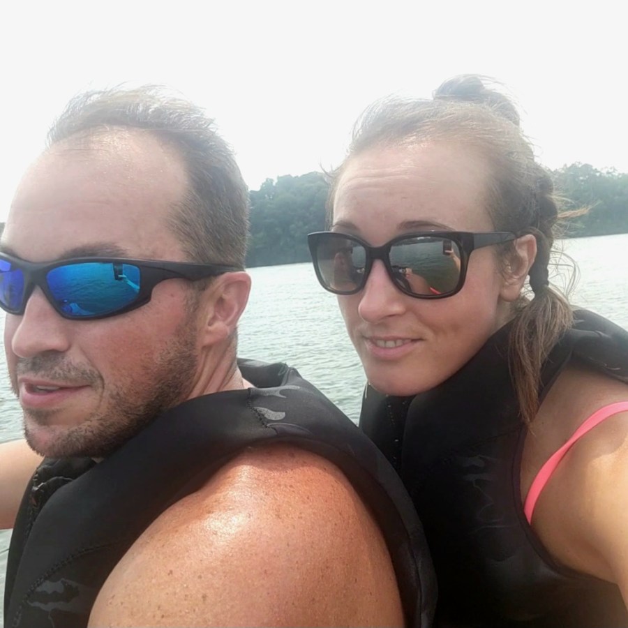 Man and woman on a jet ski
