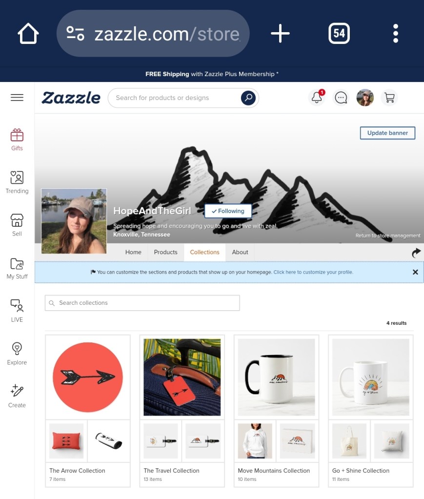 Zazzle storefront