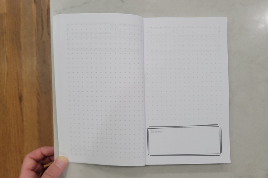 Inside of a notebook