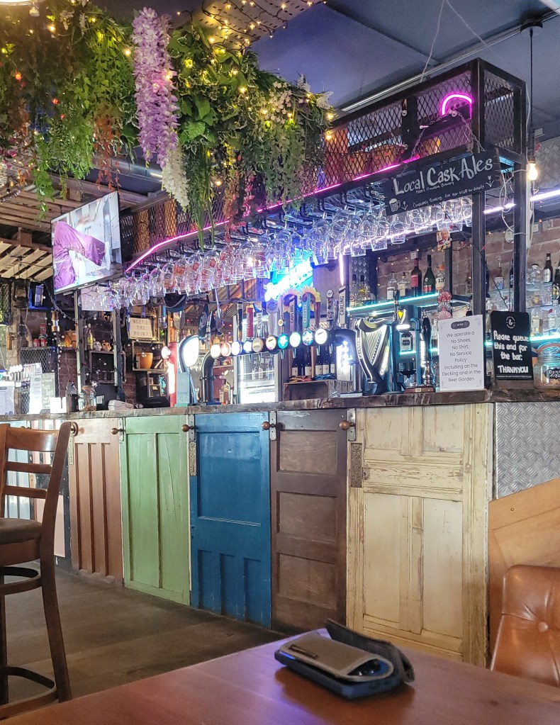 Inside of a Welsh bar