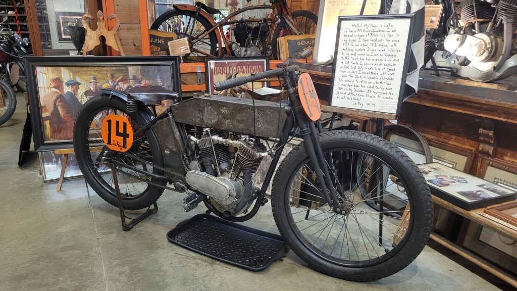 Old motorcycle in a museum