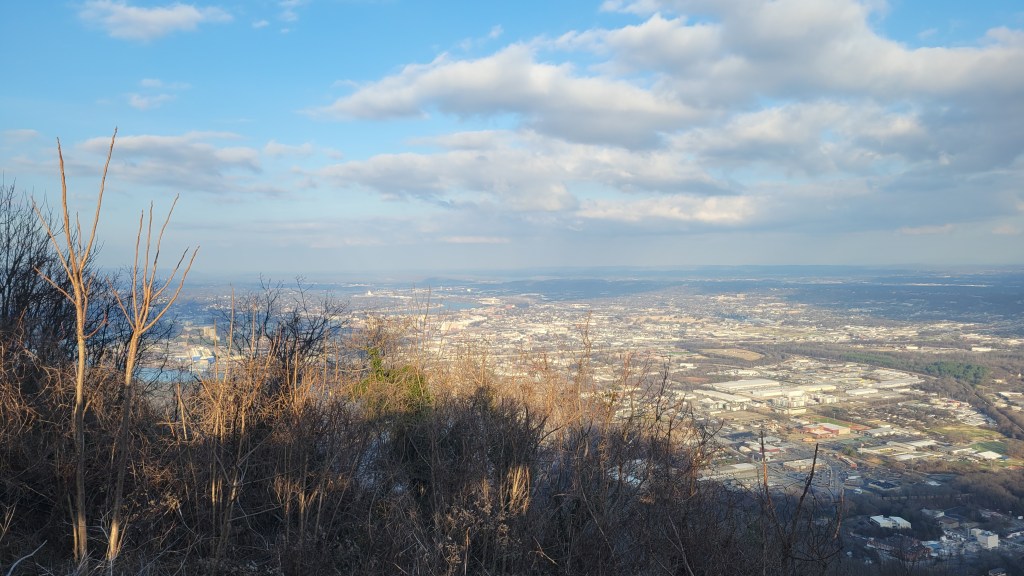 View of Chattanooga, Tennessee from a mountaintop in Georgia