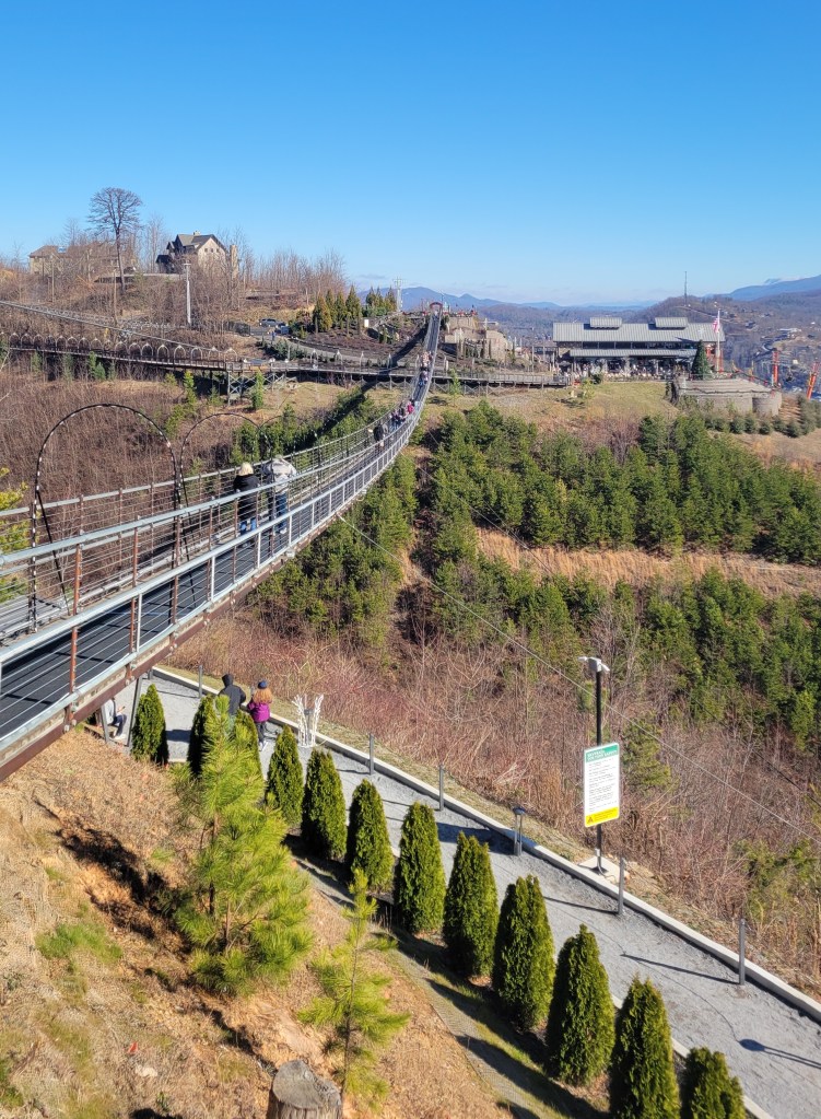 Gatlinburg SkyPark and SkyBridge in Tennessee Smoky Mountains