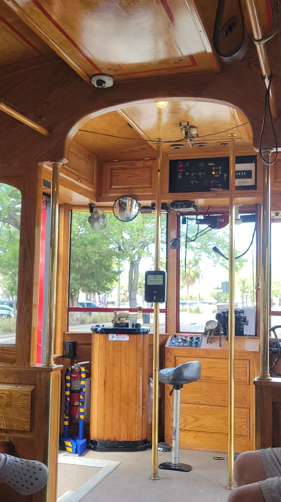 Interior of a TECO Streetcar in Ybor City, Florida 