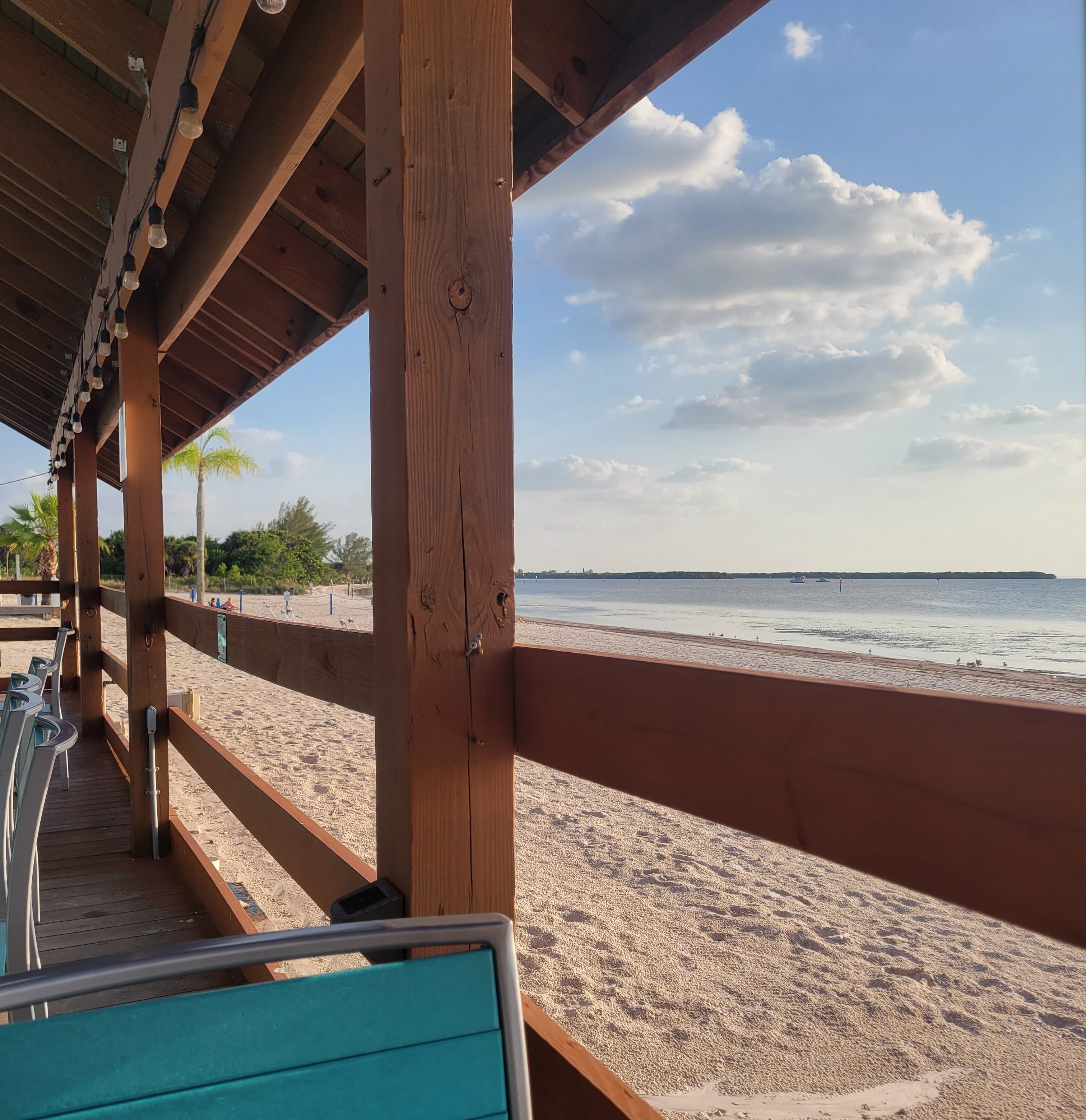 Bahia Beach in Ruskin Florida from the deck of Sunset Bar & Grill