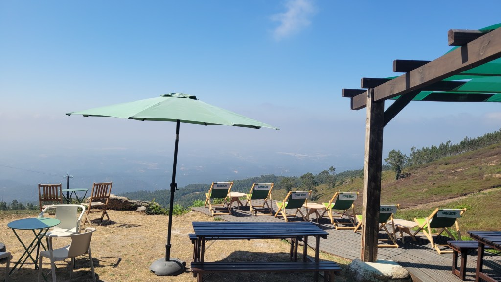 Patio seating on top of a mountain
